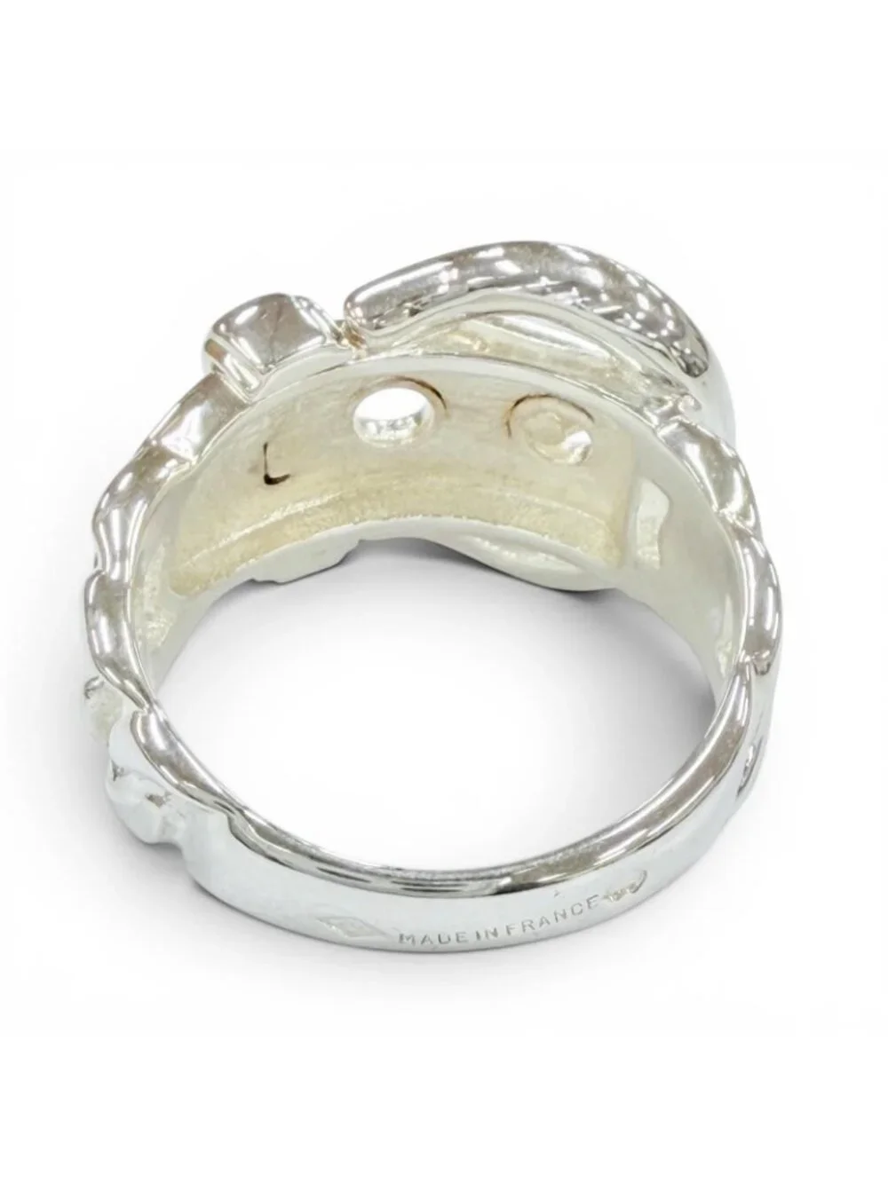 Hermes Vintage Book le Cellier Ring 925 Silver